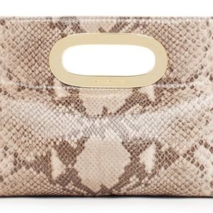 Michael Kors Berkeley Clutch Snakeskin Leather